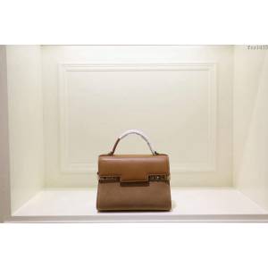 DELVAUX女包 限量版 比利時德爾沃Delvaux tempete系列 純手工製作 德爾沃女手提包 手腕包 TP0020拼色絨面焦糖  fcs1433