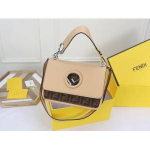 FENDI芬迪 最新系列 Kan I款0999 牛皮秋冬最新五金扣FENDI F LOGO  fd1290