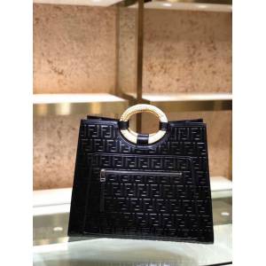 FENDI芬迪 RUNAWAY SHOPPING 大型款式購物袋 硬質橢圓形雙手挽  fd1418