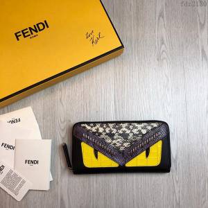 FENDI拉鏈錢包 19年春夏季最新手包 小摔牛皮 芬迪長錢包  fdz2130
