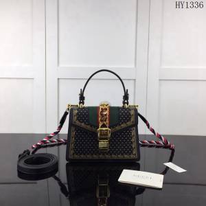 GUCCI古馳 新款 專櫃品質 原單 470270印金 克色 手提 單肩 斜挎包HY1336
