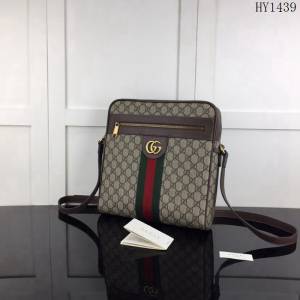GUCCI古馳 新款 專櫃品質 原單 547934啡 男款 單肩斜挎包HY1439