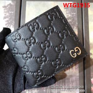 GUCCI古馳 專櫃同步 牛皮壓花 雙G五金 男士雙折皮夾 473916 克壓花皮 WTG1935