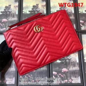 GUCCI古馳 人形紋 小牛皮 時尚女士手拿包 476440 大紅全皮 WTG1947