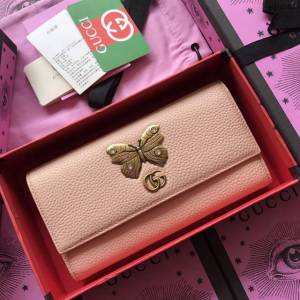 Gucci錢包 古馳新款七夕情人節特別系列 Sylvie中夾翻蓋皮夾 Gucci女錢包 476084愛心全皮  gdj1093