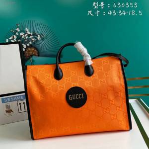 Gucci古馳包包 G家新款男包 款號:630353 古奇新款男士手提袋 Gucci大號桔色手袋  gdj1257