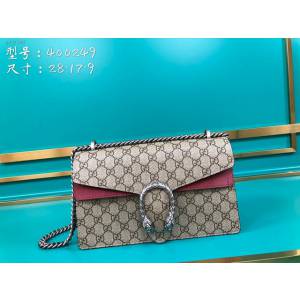 Gucci古馳包包 G家新款女包 款號:400249 古奇鏈條單肩斜挎包 Gucci中號酒神包  gdj1343