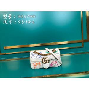 Gucci古馳包包 G家新款女包 446744 古奇白色米奇全皮小號女包 Gucci肩背斜挎包 gdj1483