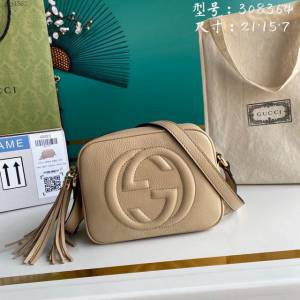 Gucci女手拎包包 古驰GG大logo拉链款流苏相机包 Gucci单肩斜挎包 308364  gdj1562