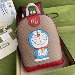 Gucci顶级男女包包 古驰哆啦A梦后背包 Gucci拉链提手双肩包 647816  gdj1598