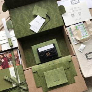 Gucci原厂皮包包 古驰女GG marmont人形纹绗缝拉链小卡包  Gucci名片夹 443127  gdj1738