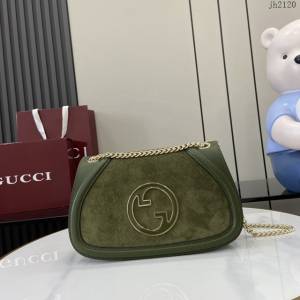 Gucci專櫃古馳最新款Blondie系列小號肩背包磨砂原廠皮斜挎女包 jh2120型號：815715