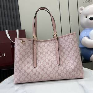 Gucci專櫃古馳最新款購物袋GG圖案條紋織大號肩背包 jh2628型號：815213