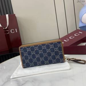 Gucci專櫃古馳最新款拉鏈錢包男女款長夾錢包 jh2769型號：819122