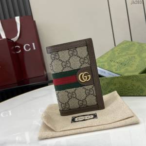 Gucci專櫃古馳最新款Ophidia系列短夾錢包 jh2831型號：734943