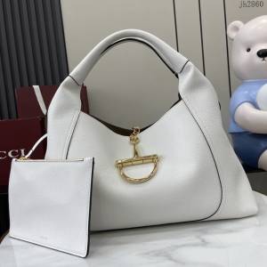 Gucci專櫃古馳最新款Softbit系列肩背包超大半馬銜扣休閒女包 jh2860型號：837466
