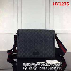 GUCCI古馳原單 新款專櫃品質原單貨實物實拍474138 克pvc配皮男單肩斜挎包 HY1275