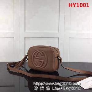 GUCCI古馳頂級原單 專櫃品質 實物實拍 杏棕 308364 單肩斜挎包 HY1001