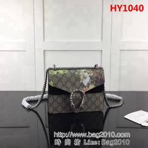 GUCCI古馳原單 新款爆款專櫃品質原版皮質花膠 克色421970單肩斜挎包 HY1040