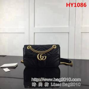 GUCCI古馳原單 新款專櫃品質高仿原單實物實拍446744 克色鏈條單肩斜挎包 HY1086