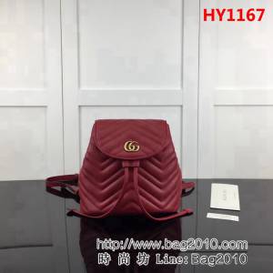 GUCCI古馳原單 新款專櫃品質原單貨實物實拍528129 大紅雙肩背包 HY1167
