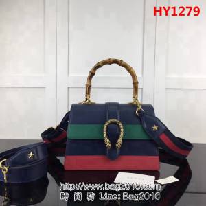 GUCCI古馳原單 新款高仿GUCCI新款專櫃品質原單貨實物實拍448075中號蘭彩手提包 波士頓包 HY1279