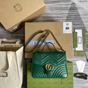 Gucci新款包包 古馳進口原廠皮Marmont郵差包系列 Gucci手提肩背女包 498110  ydg3120