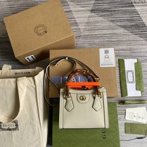 Gucci新款女包 古馳全皮手提肩背竹節包 Gucci迷你托特包 655661  ydg3315