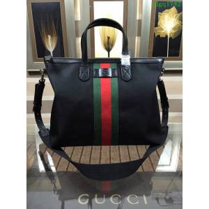GUCCI 古馳男包 新款 368558 pvc配皮 Gucci男包 男士手提包 可肩背