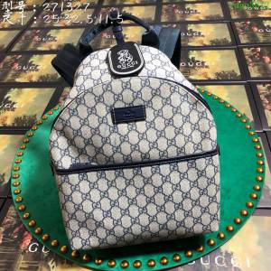 GUCCI古馳 新款女包 271327 進口牛皮 原廠五金 藍色 百搭款 雙肩背包  ydgq3212