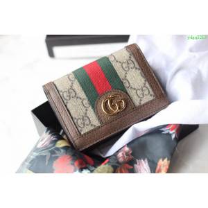 GUCCI古馳 錢包 實物拍攝 原廠材料 女款翻蓋短錢包 523155   ydgq3253