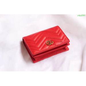 GUCCI古馳 錢包 實物拍攝 原廠材料 女款翻蓋短錢包 466492   ydgq3261