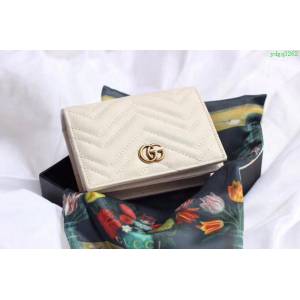 GUCCI古馳 錢包 實物拍攝 原廠材料 女款翻蓋短錢包 466492   ydgq3262