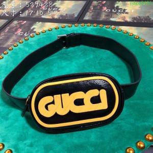 GUCCI古馳腰包 2019新款 專櫃品質 529428 進口牛皮 休閒款腰包 克漆皮  ydgq3401