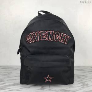GlVENCHY紀梵希 2018年春款 爆款帆布背包 頭層牛皮 原版亞銀五金 休閒雙肩包 旅遊出行必備  tsg1131
