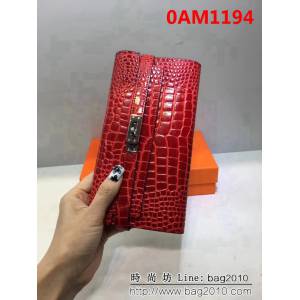 愛馬仕Hermès鱷魚紋 constance康斯坦錢包 凱莉手包 0AM1194