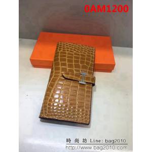 愛馬仕Hermès 鱷魚紋constance西服皮夾 0AM1200