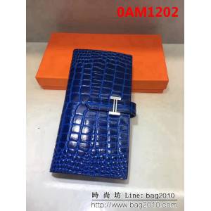 愛馬仕Hermès 鱷魚紋constance西服皮夾 0AM1202
