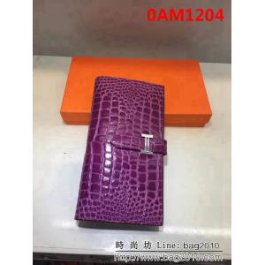 愛馬仕Hermès 鱷魚紋constance西服皮夾 0AM1204