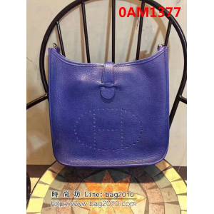 愛馬仕Hermes Evelyn伊芙琳 頭層牛皮單肩斜挎包 男女同款 0AM1377