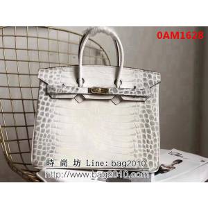 愛馬仕Hermes 鱷魚紋原版牛皮 鉑金包  0AM1628