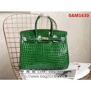 愛馬仕Hermes 鱷魚紋原版牛皮 鉑金包  0AM1630
