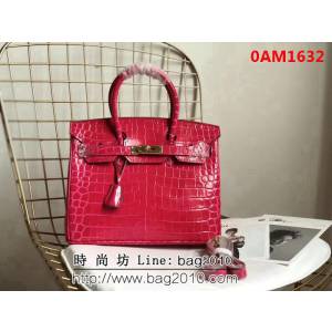 愛馬仕Hermes 鱷魚紋原版牛皮 鉑金包  0AM1632