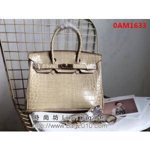 愛馬仕Hermes 鱷魚紋原版牛皮 鉑金包  0AM1633