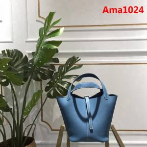 HERMES愛馬仕 菜籃子包 H粉必備款 大容量 時尚手提肩背包  Ama1024