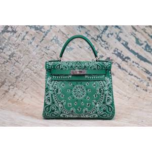 Hermesn凱莉包 愛馬仕Kelly手提女包 2021新款Kelly定制系列刺繡凱莉  am2271