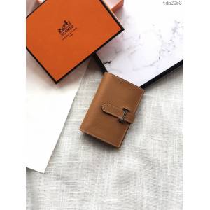 Hermes零錢包 愛馬仕卡包 金棕  tdh2053