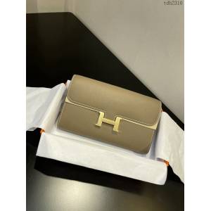 Hermes女士小挎包 愛馬仕Constance康康to go斜挎包 大象灰金扣  tdh2310