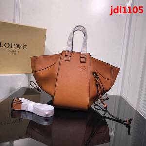 LOEWE羅意威 最新爆款 羅家Hammock系列 荔枝皮拼色 百搭款 小牛皮手提肩背包 0164  jdl1105