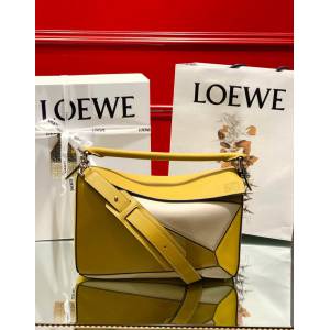 LOEWE經典爆款包包 羅意威中號Puzzle幾何拼接手提斜挎包 10171  tcl1134